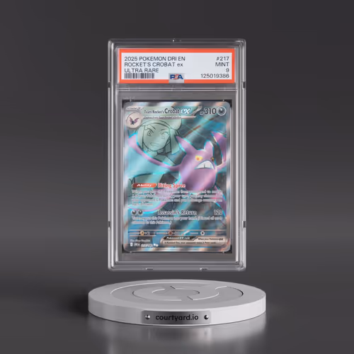 2025 Pokémon Dri EN-Destined Rivals #217 Team Rocket's Crobat EX - Holo Ultra Rare (PSA 9 MINT)