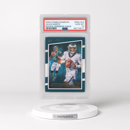 2020 Panini Donruss Gridiron Kings #RGKJAH Jalen Hurts - Rookie (PSA 10 GEM MINT)