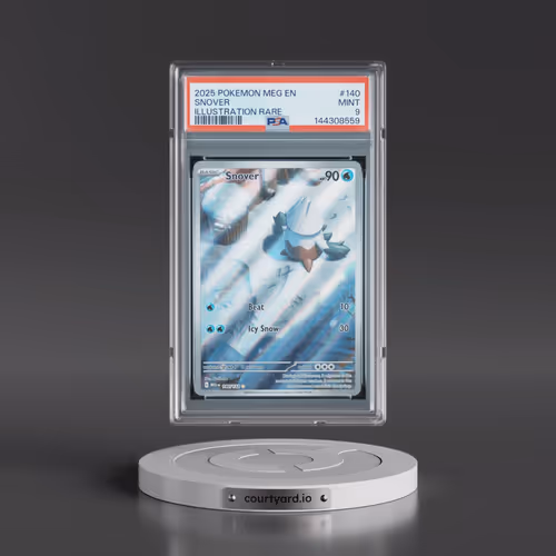 2025 Pokémon Meg EN-Mega Evolution #140 Snover - Illustration Rare (PSA 9 MINT)