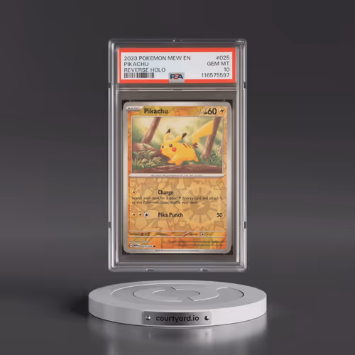 2023 Pokémon Mew EN-151 #025 Pikachu - Reverse Holo (PSA 10 GEM MINT)