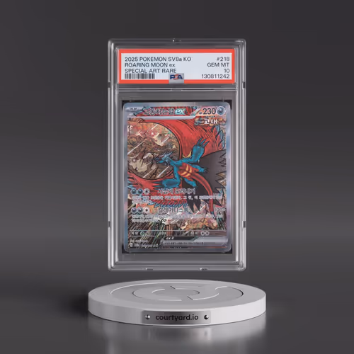 2025 Pokémon Sv8a-Terastal Fest EX #218 Roaring Moon EX - Holo Special Art Rare (PSA 10 GEM MINT)