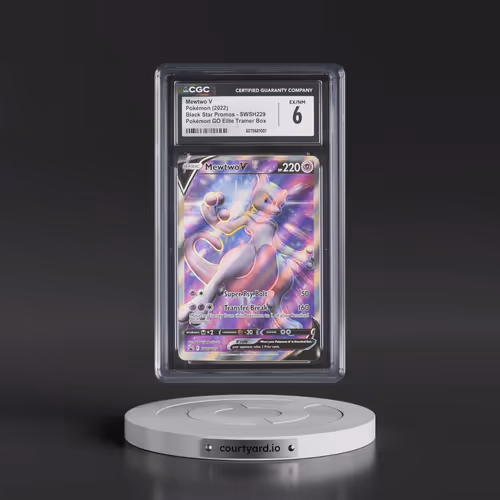 2017 Black Star Promos - Sword & Shield #SWSH229 Mewtwo V - Pokémon GO Elite Trainer Box (Holo) (CGC