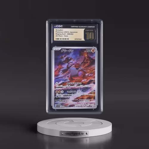 2023 Raging Surf #069/062 Groudon - Art Rare Holo (CGC 10 PRISTINE)