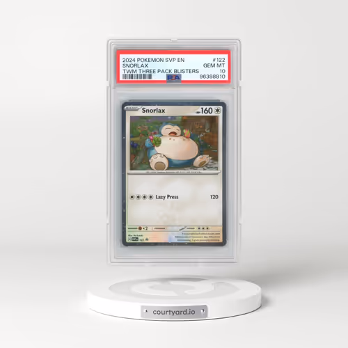 2024 Pokémon Svp EN-SV Black Star Promo #122 Snorlax - Twilight Masquerade Three Pack Blisters (PSA