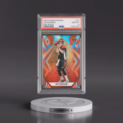 2020 Panini Phoenix #101 Joe Burrow - Fire Burst (PSA 10 GEM MINT)