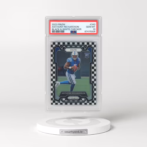 2023 Panini Prizm #343 Anthony Richardson - Black & White Checker (PSA 10 GEM MINT)