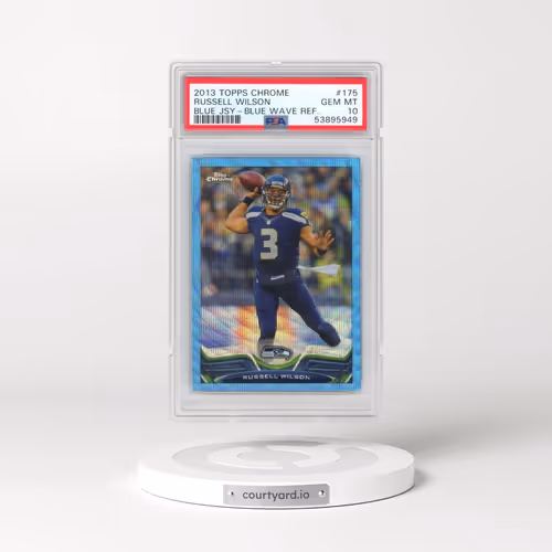 2013 Topps Chrome #175 Russell Wilson - Blue Wave Refractor (PSA 10 GEM MINT)