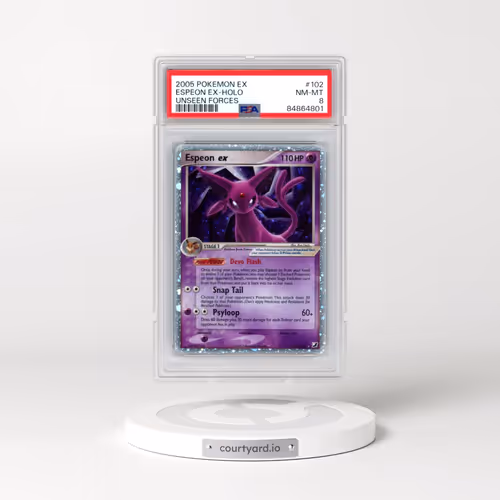 2005 Pokémon EX Unseen Forces #102 Espeon EX - Holo Holo (PSA 8 NM-MT)
