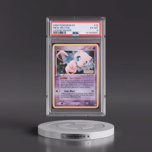 2006 Pokémon EX Legend Maker #10 Mew - Reverse Foil (PSA 6 EX-MT)
