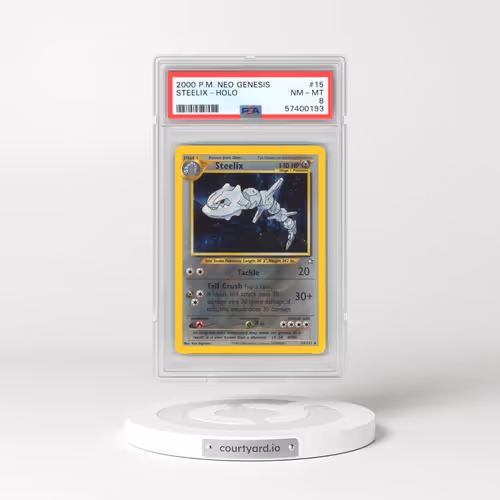 2000 Pokémon Neo Genesis #15 Steelix - Holo (PSA 8 NM-MT)