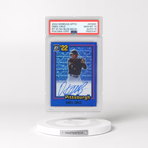 2022 Panini Donruss Optic Retro 1981 Signatures #81SOC Oneil Cruz - Blue Mojo (PSA 10 GEM MINT)