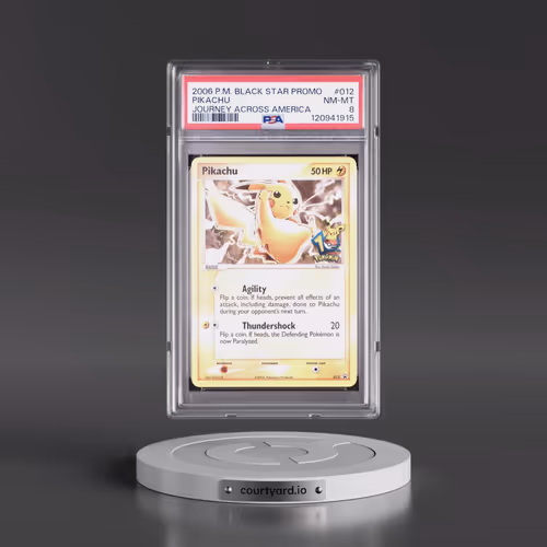 2006 Pokémon Black Star Promos #012 Pikachu - Journey Across America (PSA 8 NM-MT)