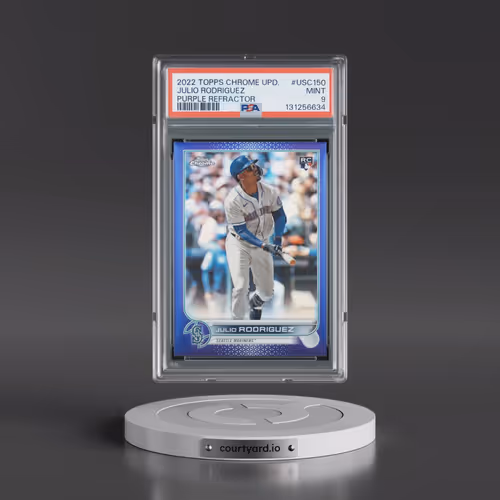 2022 Topps Chrome Update #USC150 Julio Rodriguez - Purple Refractor (PSA 9 MINT)