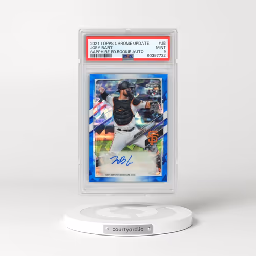 2021 Topps Chrome Update Sapphire Edition Rookie Autographs #JB Joey Bart (PSA 9 MINT)