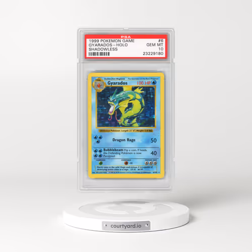 1999 Pokémon Game #6 Gyarados - Holo Shadowless (PSA 10 GEM MINT)