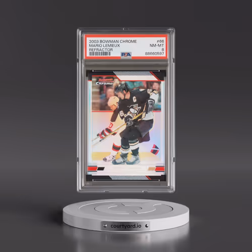 2003 Bowman Chrome #66 Mario Lemieux - Refractor (PSA 8 NM-MT)