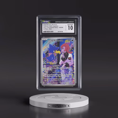 2025 Pokémon SV10-Glory of Team Rocket #106 Team Rocket's Murkrow - Art Rare (CGC 10 GEM MINT)