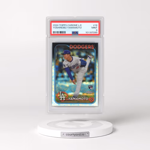 2024 Topps Chrome Logofractor Edition #18 Yoshinobu Yamamoto (PSA 9 MINT)