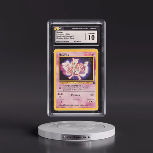 1999 Black Star Promos #3 Mewtwo - Mewtwo Strikes Back (CGC 10 GEM MINT)
