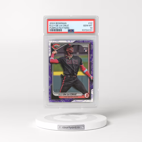 2024 Bowman #22 Elly de La Cruz - Purple Pattern (PSA 10 GEM MINT)