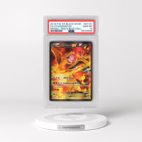 2016 Pokémon XY Black Star Promo #XY121 Charizard EX - Holo Full Art Red & Blue Collection (PSA 10 GEM MINT)