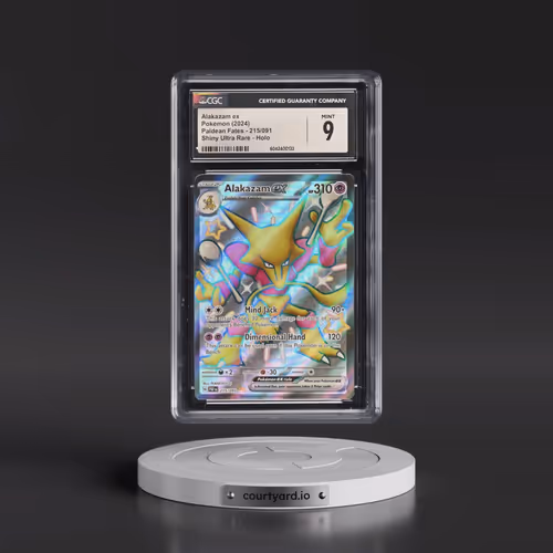 2024 Paldean Fates - PAF EN #215/091 Alakazam ex - Shiny Ultra Rare Holo (CGC 9 MINT)