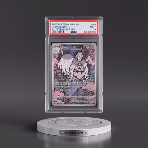 2025 Pokémon Meg EN-Mega Evolution #145 Houndstone - Illustration Rare (PSA 9 MINT)