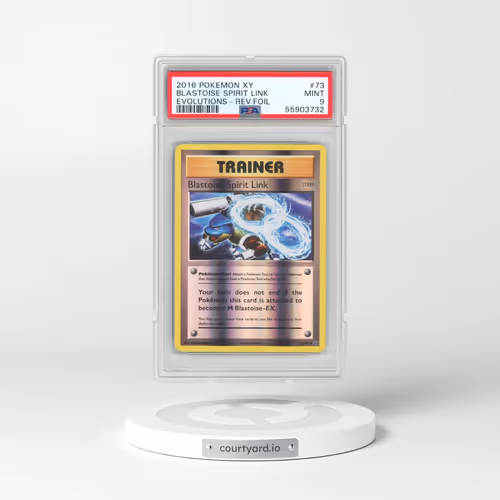 2016 Pokémon XY Evolutions #73 Blastoise Spirit Link - Reverse Foil (PSA 9 MINT)