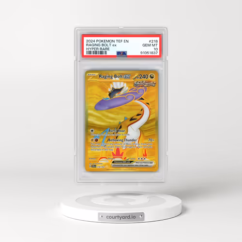 2024 Pokémon Tef EN-Temporal Forces #218 Raging Bolt EX - Holo Hyper Rare (PSA 10 GEM MINT)