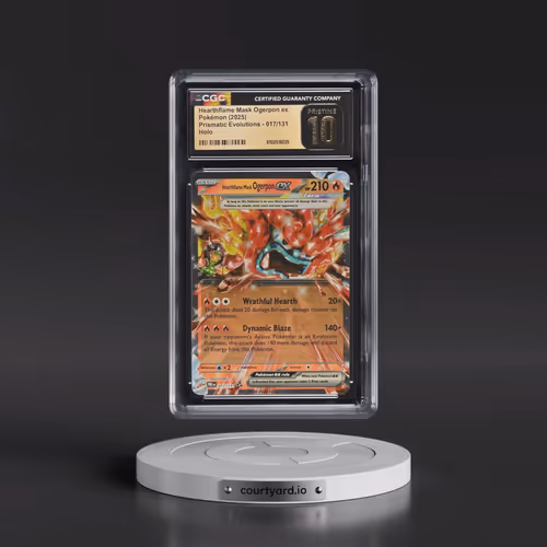 2024 Prismatic Evolutions - PRE EN #017/131 Hearthflame Mask Ogerpon ex - Holo (CGC 10 PRISTINE)