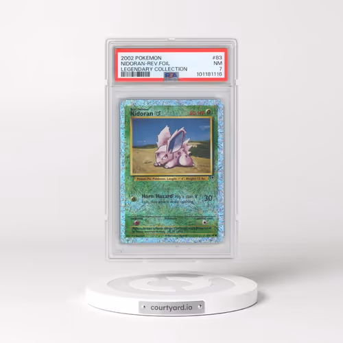 2002 Pokémon Legendary Collection #83 Nidoran - Reverse Foil (PSA 7 NM)