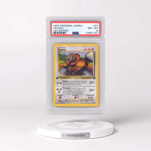 1999 Pokémon Jungle #47 Tauros - 1st Edition (PSA 8 NM-MT)