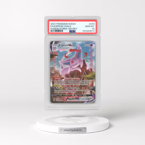 2021 Pokémon Sword & Shield Fusion Strike #270 Espeon Vmax - Full Art Secret (PSA 10 GEM MINT)