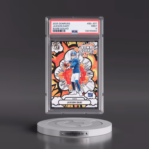 2025 Panini Donruss Bomb Squad #BS-JDT Jaxson Dart (PSA 9 MINT)