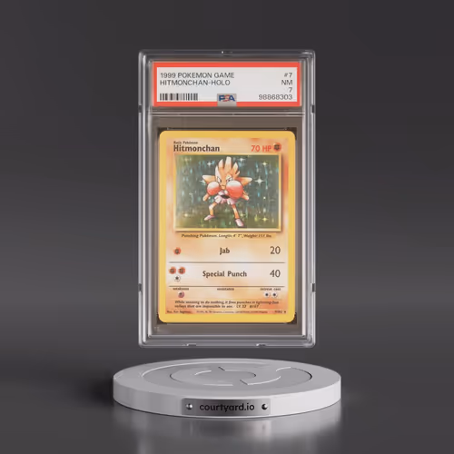 1999 Pokémon Game #7 Hitmonchan - Holo (PSA 7 NM)