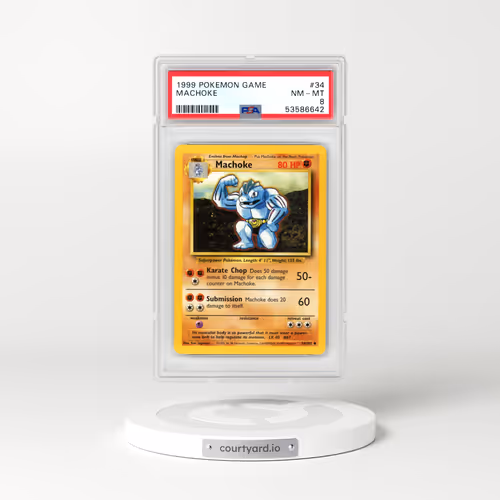 1999 Pokémon Game #34 Machoke (PSA 8 NM-MT)