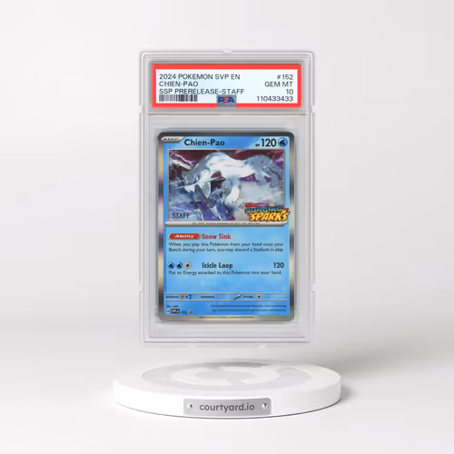 2024 Pokémon Svp EN-SV Black Star Promo #152 Chien-Pao - Surging Sparks Prerelease-Staff (PSA 10 GEM