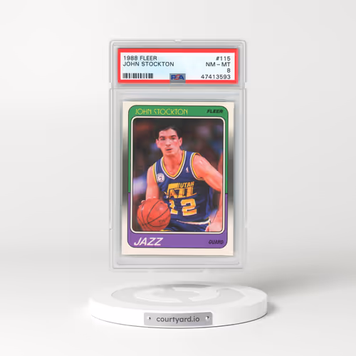 1988 Fleer #115 John Stockton (PSA 8 NM-MT)