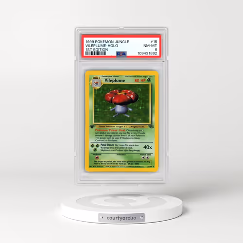 1999 Pokémon Jungle #15 Vileplume - 1st Edition Holo (PSA 8 NM-MT)