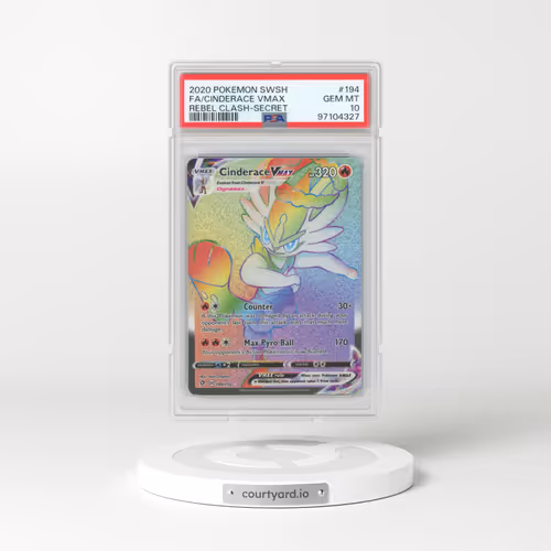 2020 Pokémon Sword & Shield Rebel Clash #194 Cinderace Vmax - Full Art Secret (PSA 10 GEM MINT)