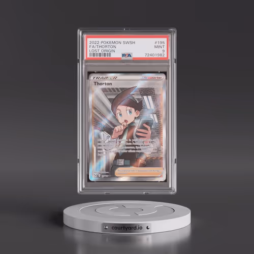 2022 Pokémon Sword & Shield Lost Origin #195 Thorton - Full Art (PSA 9 MINT)