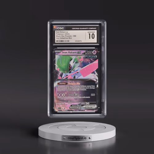 2023 Pokémon Svp EN-SV Black Star Promo #068 Iron Valiant EX - Holo Iron Valiant EX Box (CGC 10 GEM