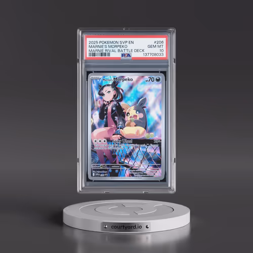 2025 Pokémon Svp EN-SV Black Star Promo #206 Marnie's Morpeko - Marnie Rival Battle Deck (PSA 10 GEM