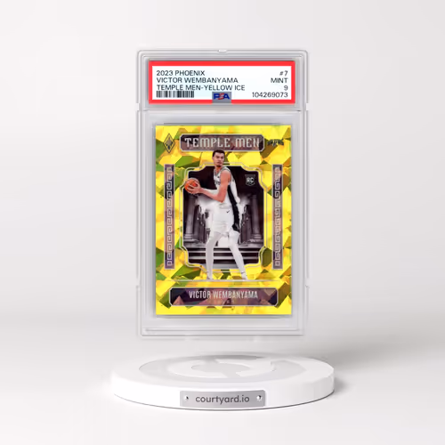 2023 Panini Phoenix Temple Men #7 Victor Wembanyama - Yellow Ice (PSA 9 MINT)