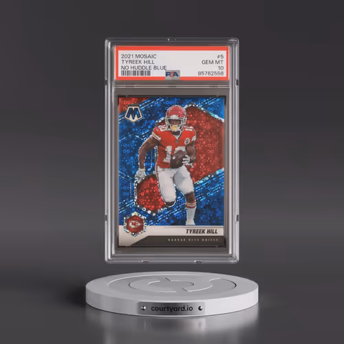 2021 Panini Mosaic #5 Tyreek Hill - No Huddle Blue (PSA 10 GEM MINT)