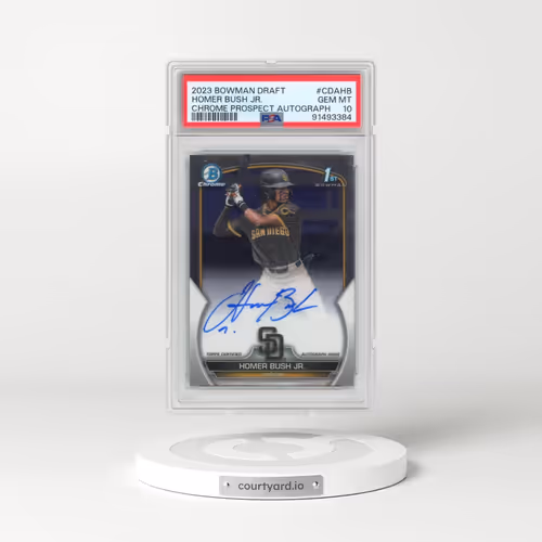 2023 Bowman Draft Chrome Prospect Autograph #CDAHB Homer Bush Jr. (PSA 10 GEM MINT)