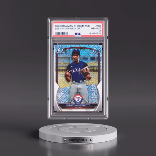 2023 Bowman Mega Box Chrome #189 Sebastian Walcott (PSA 10 GEM MINT)