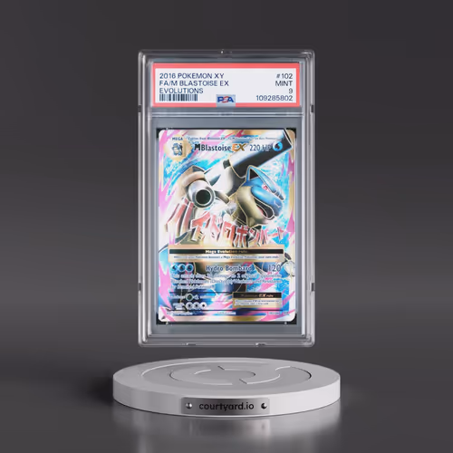 2016 Pokémon XY Evolutions #102 M Blastoise EX - Holo Full Art (PSA 9 MINT)