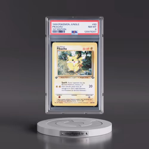 1999 Pokémon Jungle #60 Pikachu - 1st Edition (PSA 8 NM-MT)