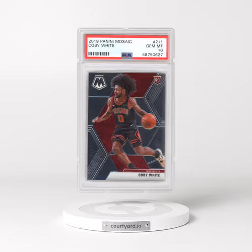 2019 Panini Mosaic #211 Coby White (PSA 10 GEM MINT)